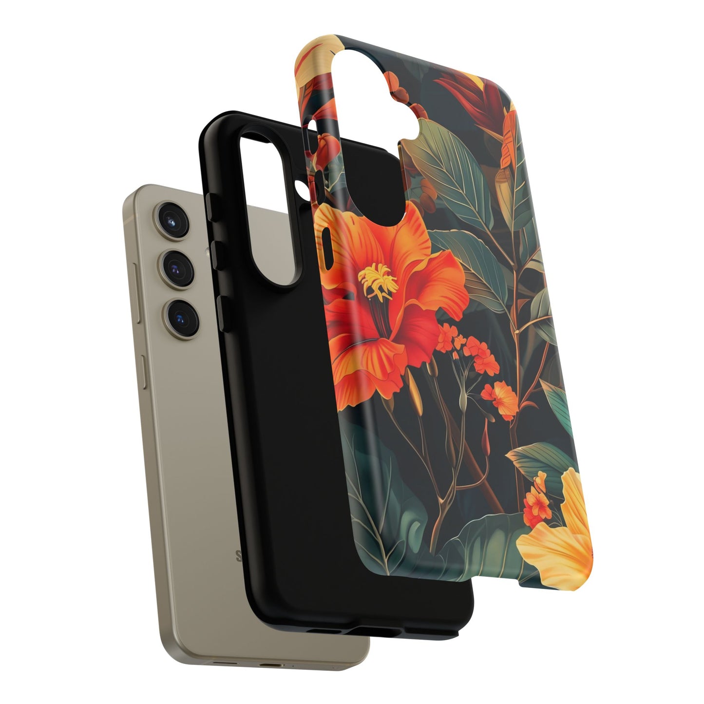 Tough Floral Phone Case | Tropical Vibe, Gift for Nature Lovers, Summer Beach Accessory, Floral Pattern, Trendy Phone Accessories