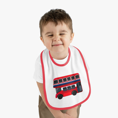 Cute Double-Decker Bus Baby Bib - Infant Feeding Accessory, Baby Shower Gift, Toddler Bib, Fun Mealtime, Kid's Bibs