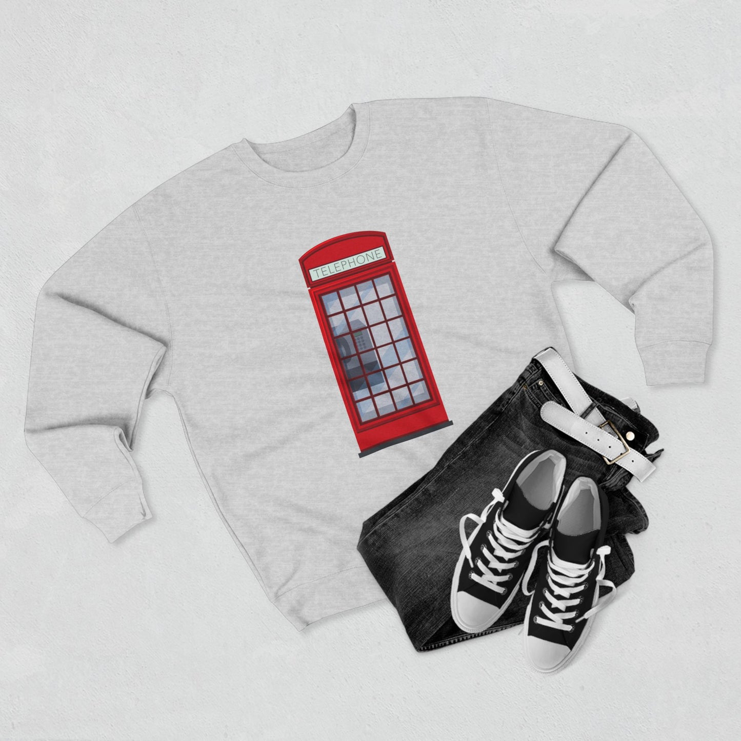 Unisex Crewneck Sweatshirt - Iconic British Public Telephone