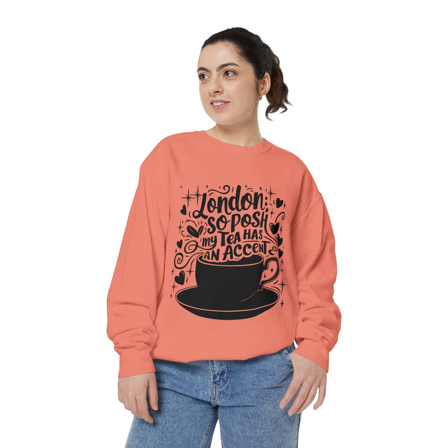 Unisex Garment-Dyed Sweatshirt - London's Nostalgic Tea