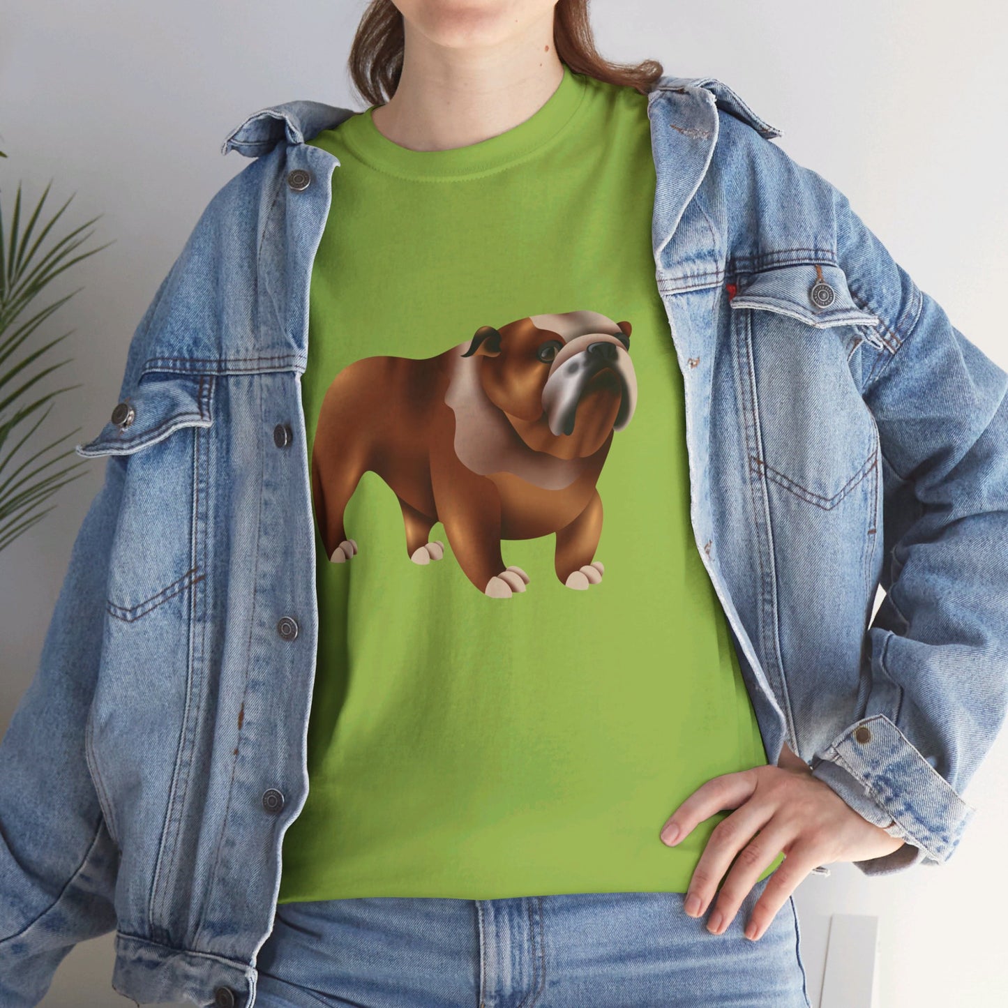 Adorable British Dog Relaxed Unisex Heavy Cotton T-Shirt