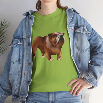 Adorable British Dog Relaxed Unisex Heavy Cotton T-Shirt