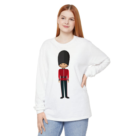 Unisex Garment-dyed Long Sleeve T-Shirt - Bodmin’s Brave - The Iconic Red Jacket