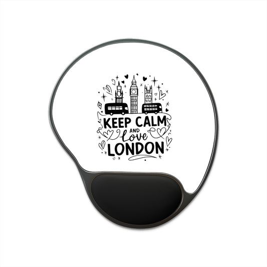London Love Mouse Pad, Keep Calm Mousepad, Wrist Rest Pad, Office Desk Accessories, Gamer Gifts, Cute Laptop Décor