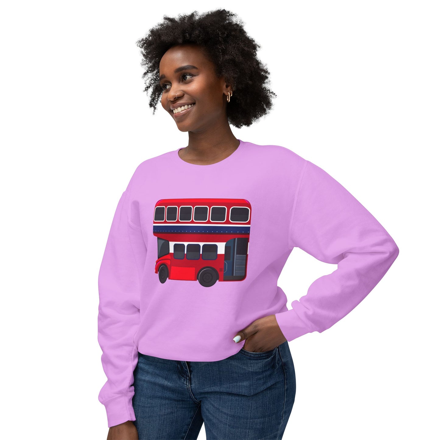 Unisex Lightweight Crewneck Sweatshirt - The Red Bus of London