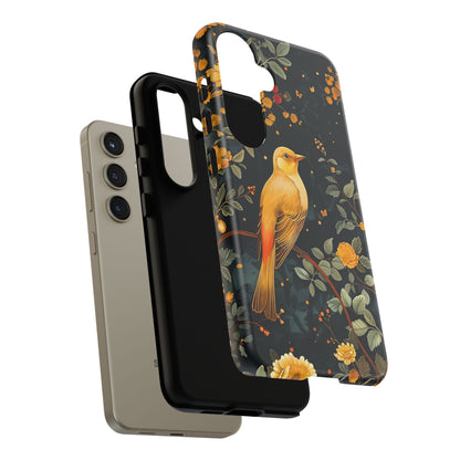 Floral Phone Case, Tough Cases with Bird Design, Nature Lover Gift, Stylish Protection, Birthday Present, Floral Phone Cover