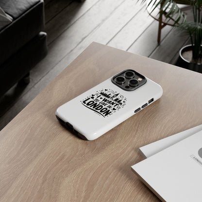 London-Themed Tough Phone Case - Chic & Stylish Protection