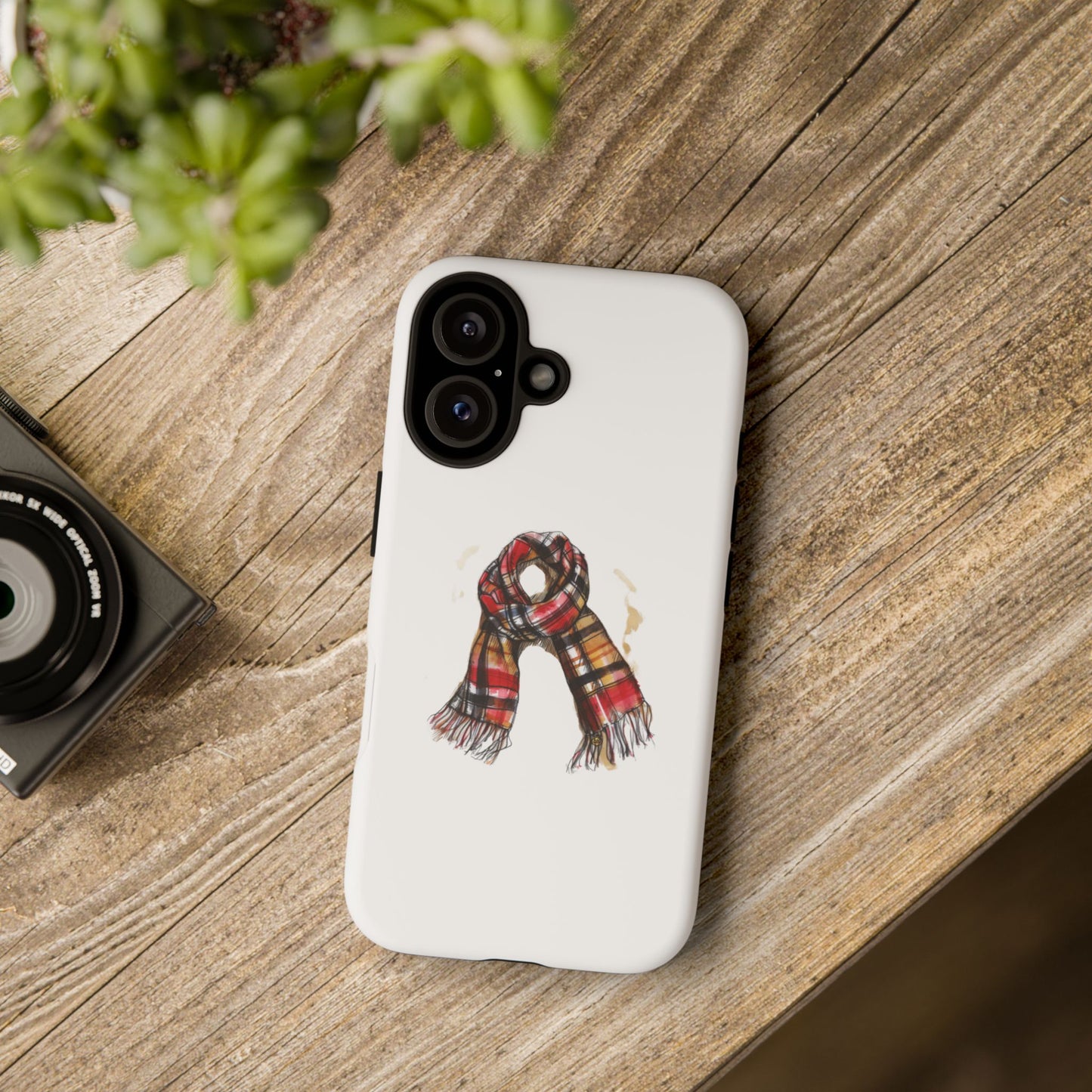 Stylish Phone Case with Cozy Scarf Design