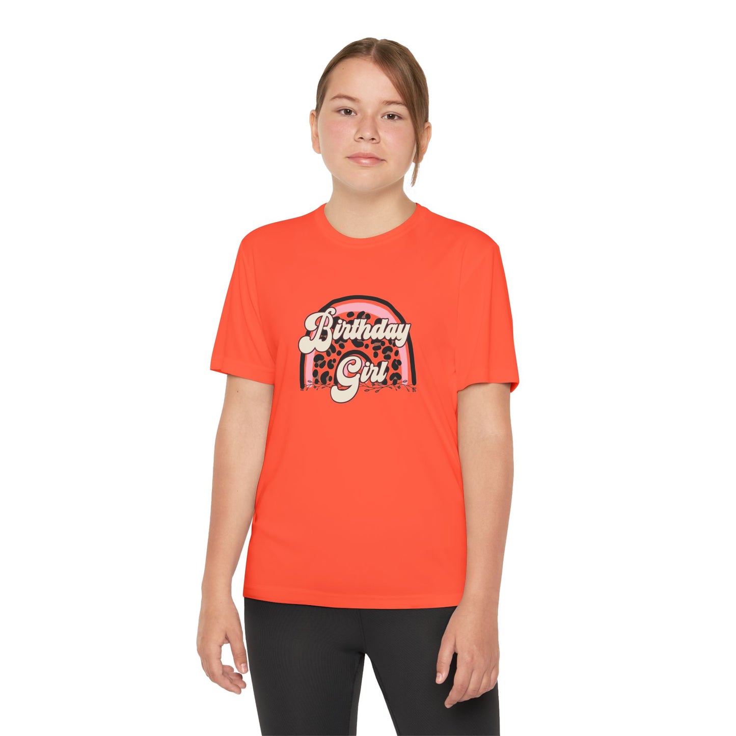 Youth Birthday Girl Tee - Fun Orange T-Shirt for Celebrating Birthdays