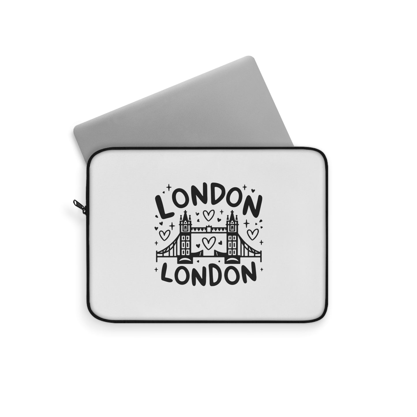 London Laptop Sleeve, Travel Accessory, Laptop Case, Gift for Him or Her, Stylish Tech Organizer