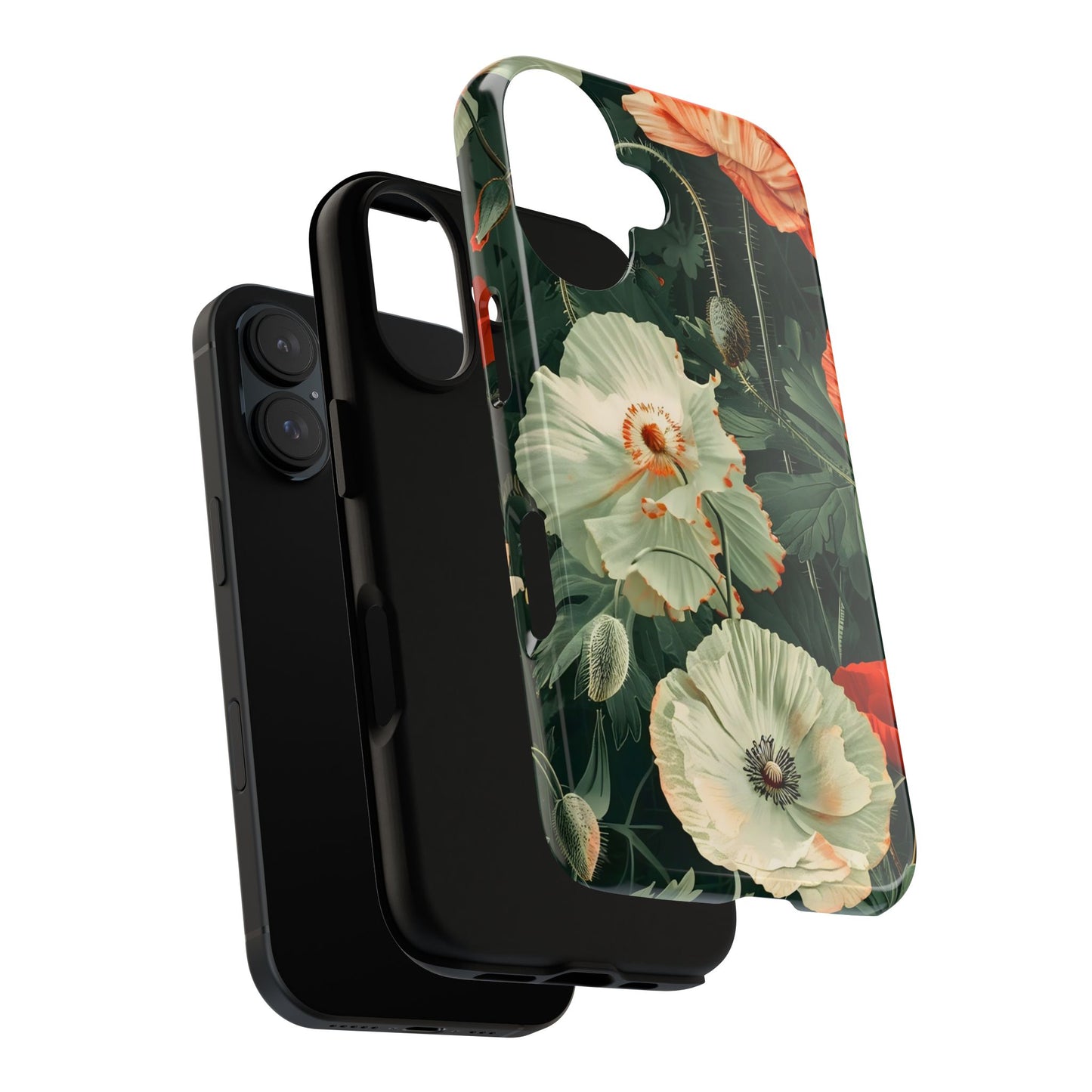 Floral Phone Case - Tough Cases, Botanical Design, Gift for Friends, Trendy Mobile Cover, Personalized Phone Accessory