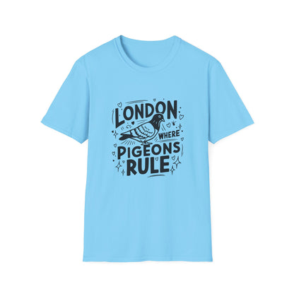 London Where Pigeons Rule Unisex Softstyle T-Shirt