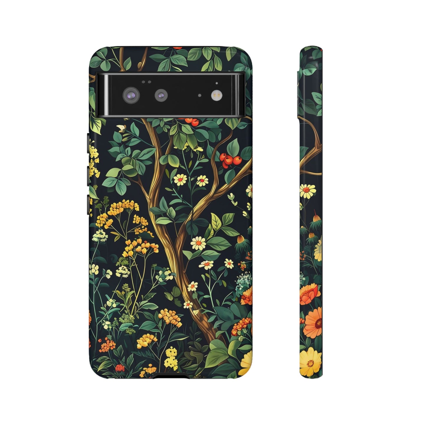 Floral iPhone Case, Nature Inspired Tough Case, Botanical Phone Cover, Eco-Friendly Gift, Unique Floral Design
