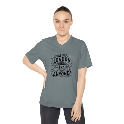 Women's Performance V-Neck T-Shirt - I'm in London tea Anyone?