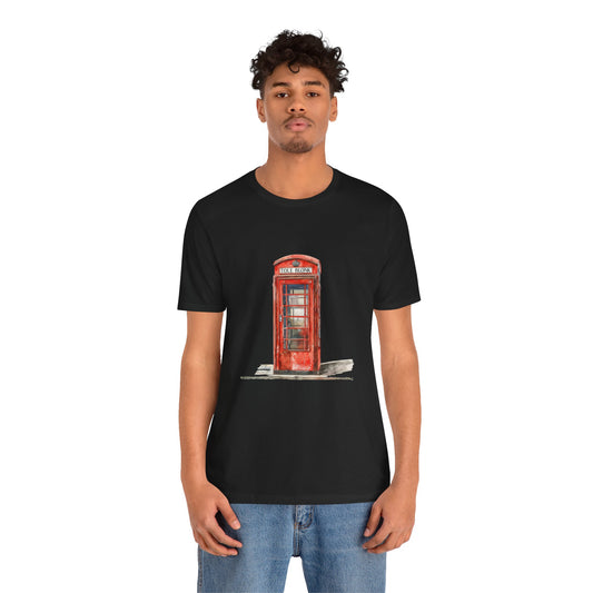 Unisex Jersey Short Sleeve Tee - Timeless British Public Phone Booth