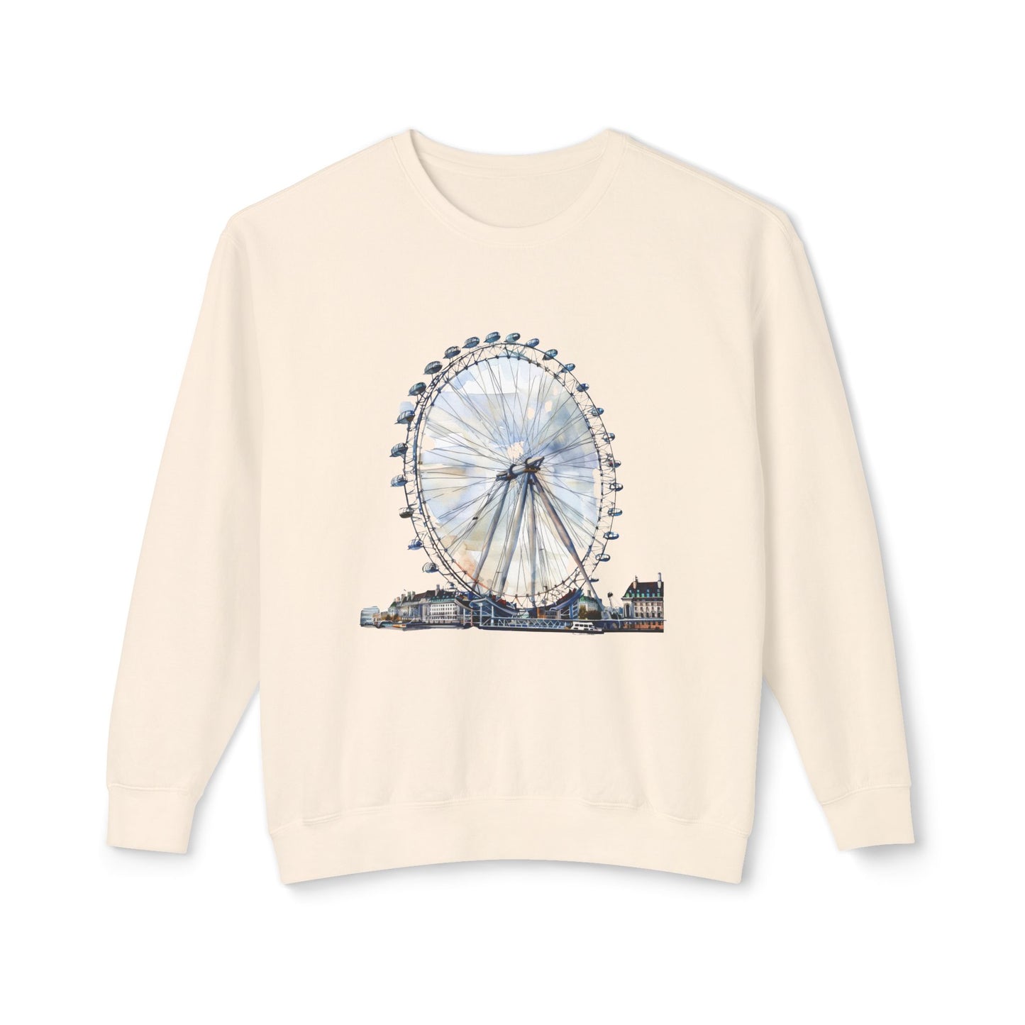 Unisex Lightweight Crewneck Sweatshirt - Iconic London Eye