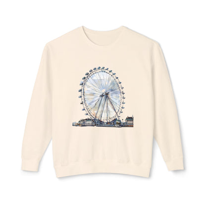 Unisex Lightweight Crewneck Sweatshirt - Iconic London Eye