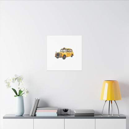 Vintage Taxi Matte Canvas, Stretched, 0.75" (Multi-Size)