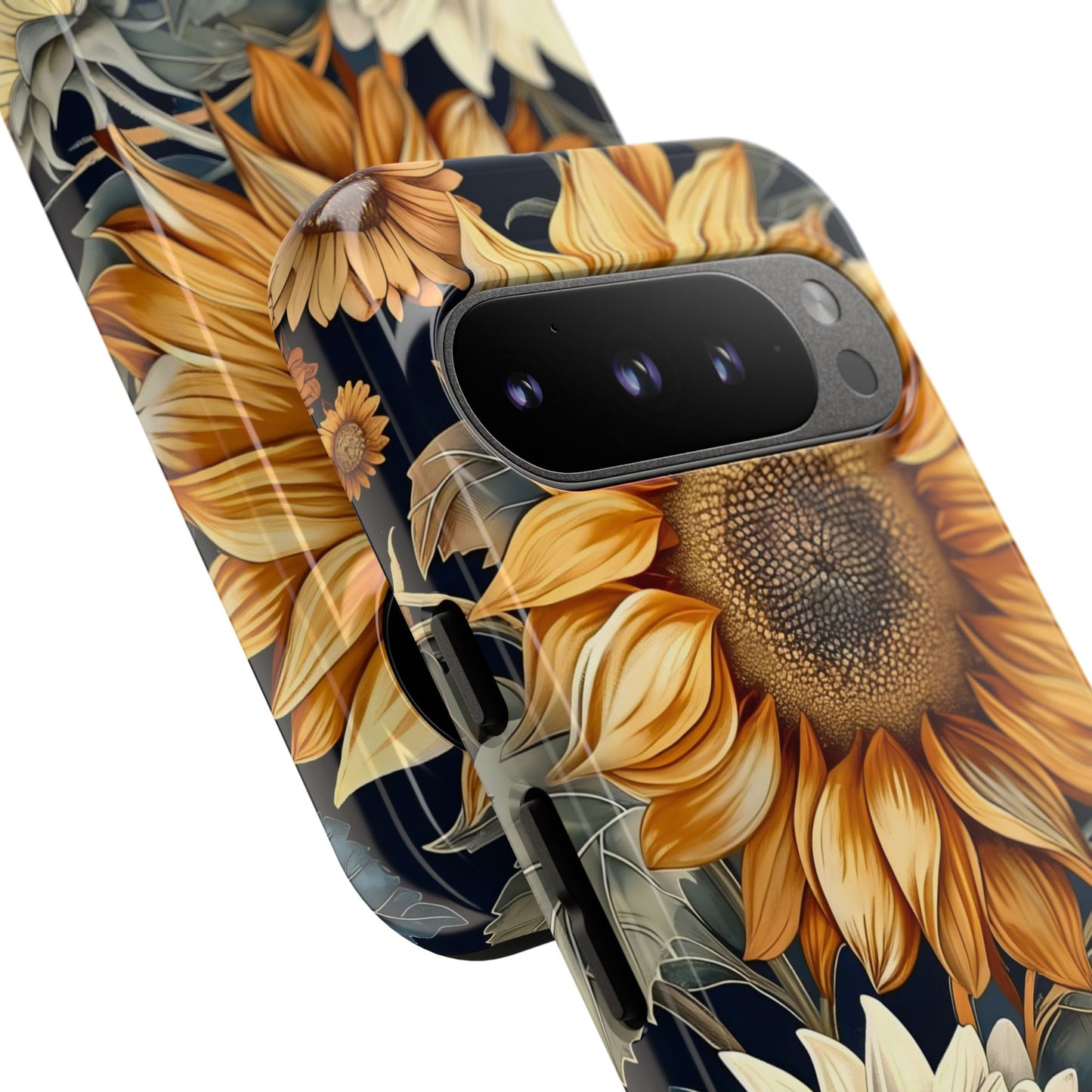Floral Phone Case for Tough Cases, Sunflower Design, Nature Lover Gift, Birthday Present, Eco-Friendly Accessories, Summer Vibes