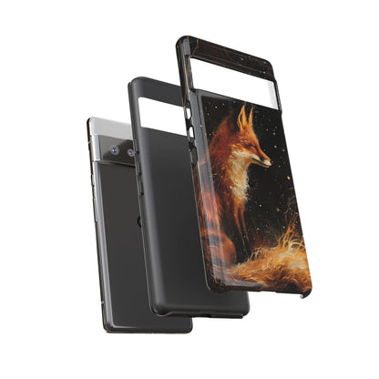 Phone Case with Artistic Fox Design, Cozy Gift for Nature Lovers, Cute Animal Case for Holiday, Unique Decorative Cover
