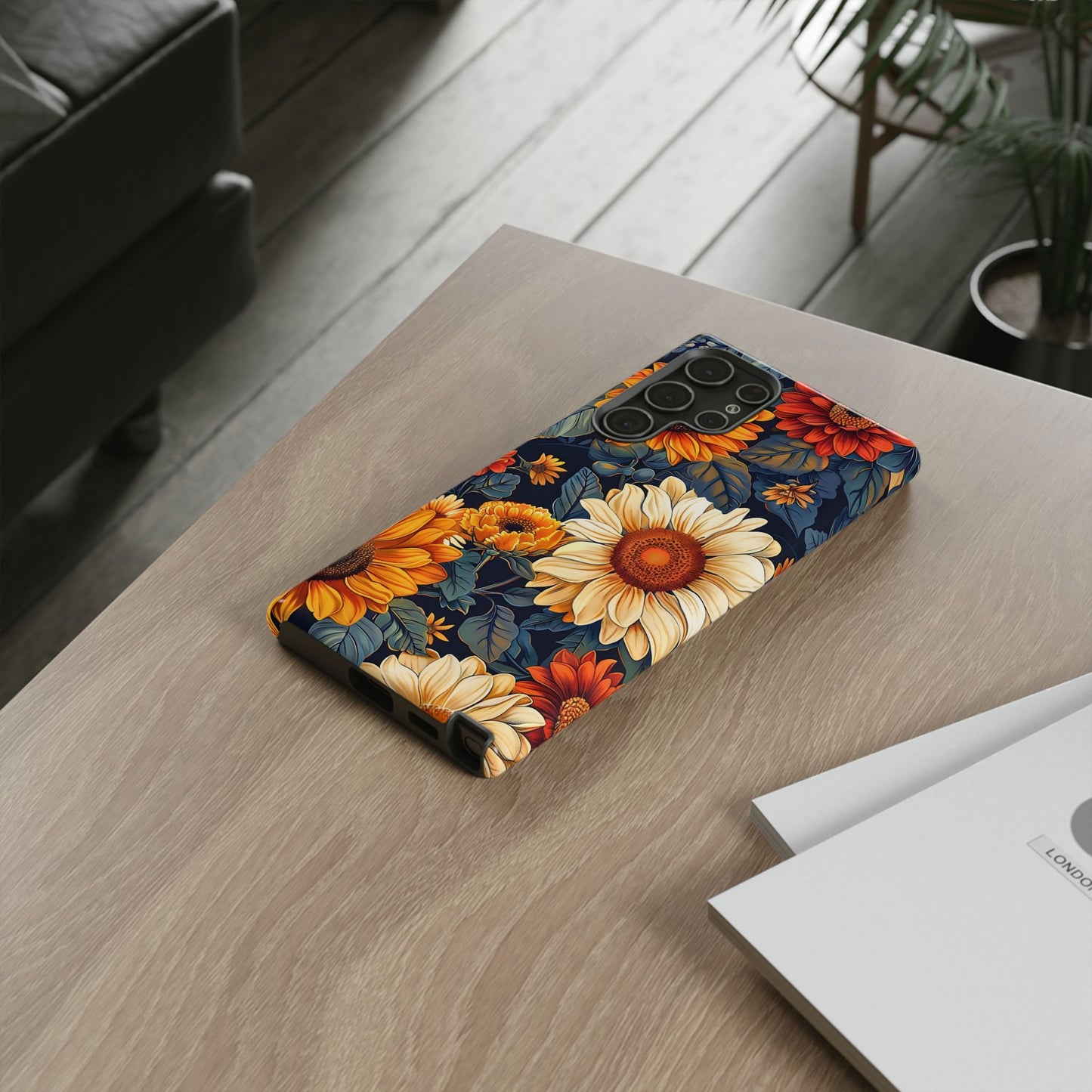 Floral Tough Phone Case | Sunflower Design, iPhone Cover, Protective Case, Gifts for Her, Floral Phone Accessory