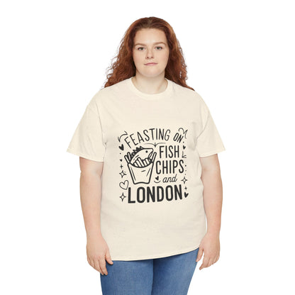 Unisex Heavy Cotton Tee - Fish Chips and London