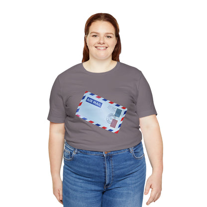 Unisex Jersey Short Sleeve Tee - Vintage British Air Mail - Classic Postal Design