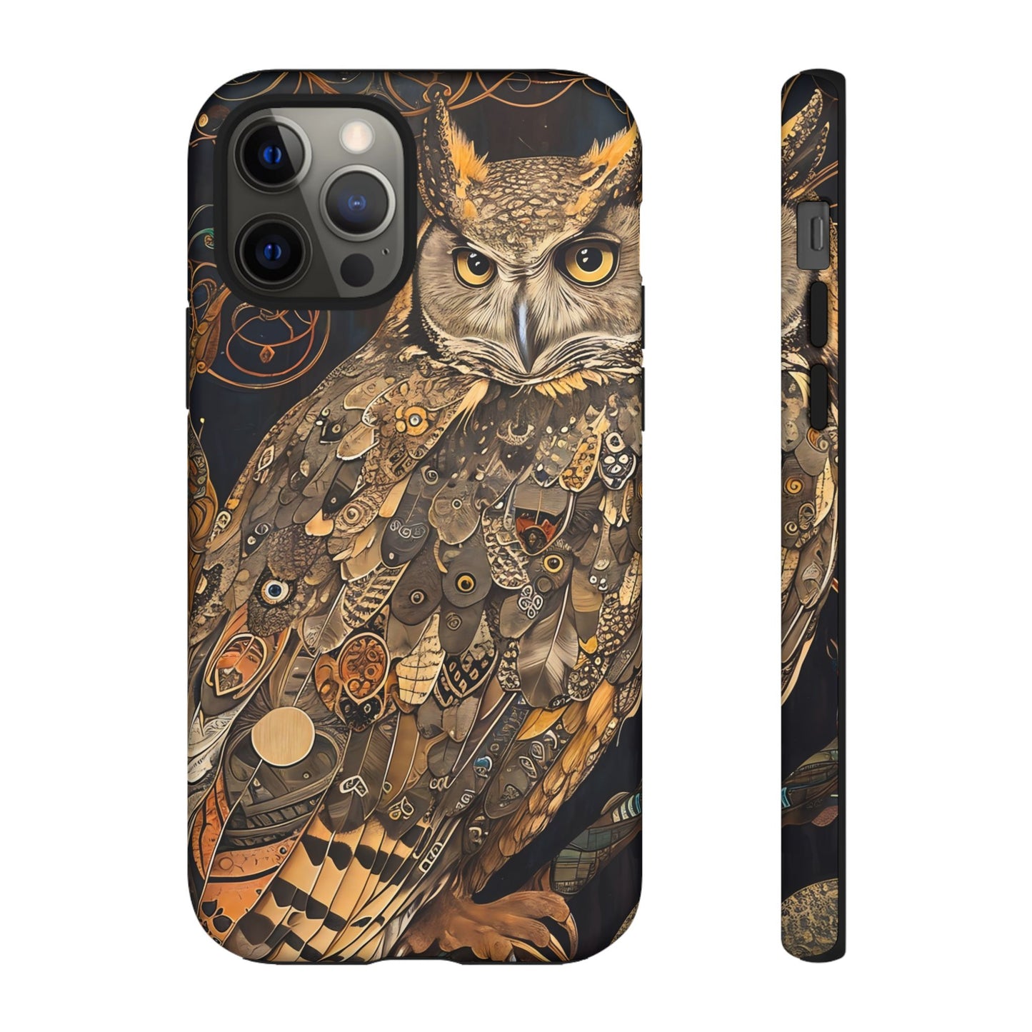 Owl Phone Case, Tough Cases for Nature Lovers, Artistic Owl Design, Bird Phone Cover, Unique Gift for Wildlife Enthusiasts