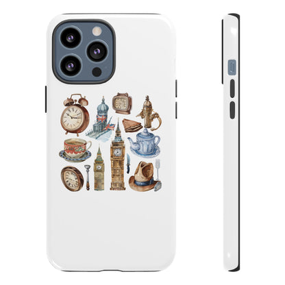 Vintage Illustrative Phone Case, Whimsical Tough Phone Cover, Gifts for Her, Unique Cell Phone Accessory