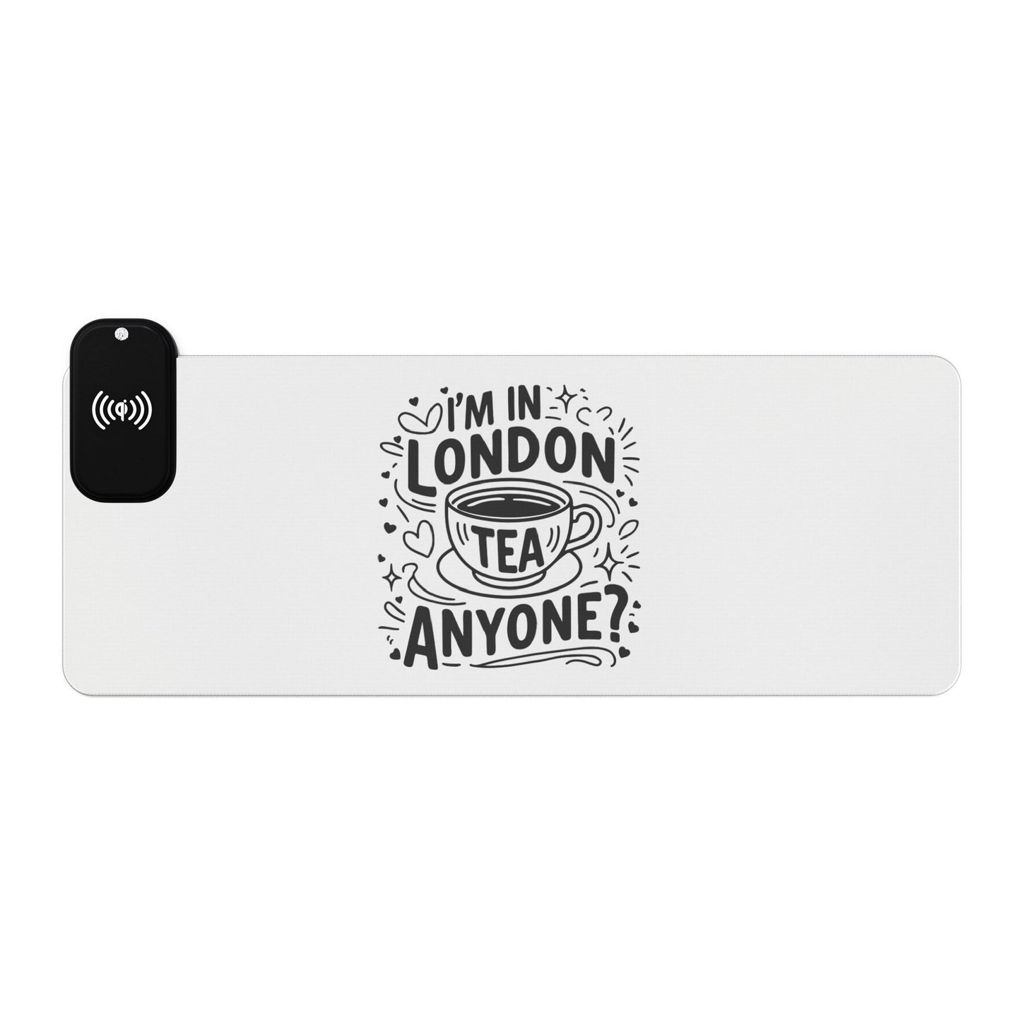 London's Tea - LED Gaming Mouse Pad with Wireless Charging - Perfect for Gamers, Desk Setup, Unique Gift, Home Office, Personalized Accessory