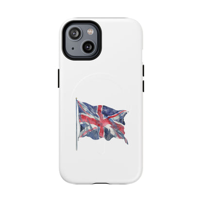 UK Flag Tough Magnetic Phone Case, Durable Phone Cover, Custom MagSafe Compatible, Gifts for Travelers, British Flag Mac Case