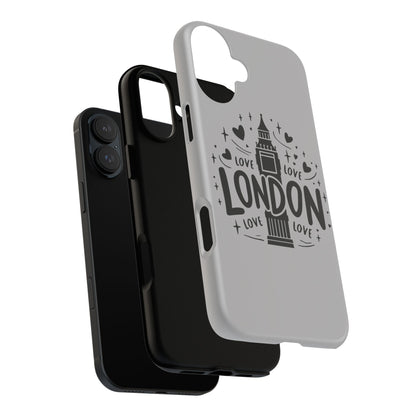 London Love Phone Case, Tough Cases, Stylish Phone Accessories, Unique Gift for Travelers, London Souvenir, Love Design