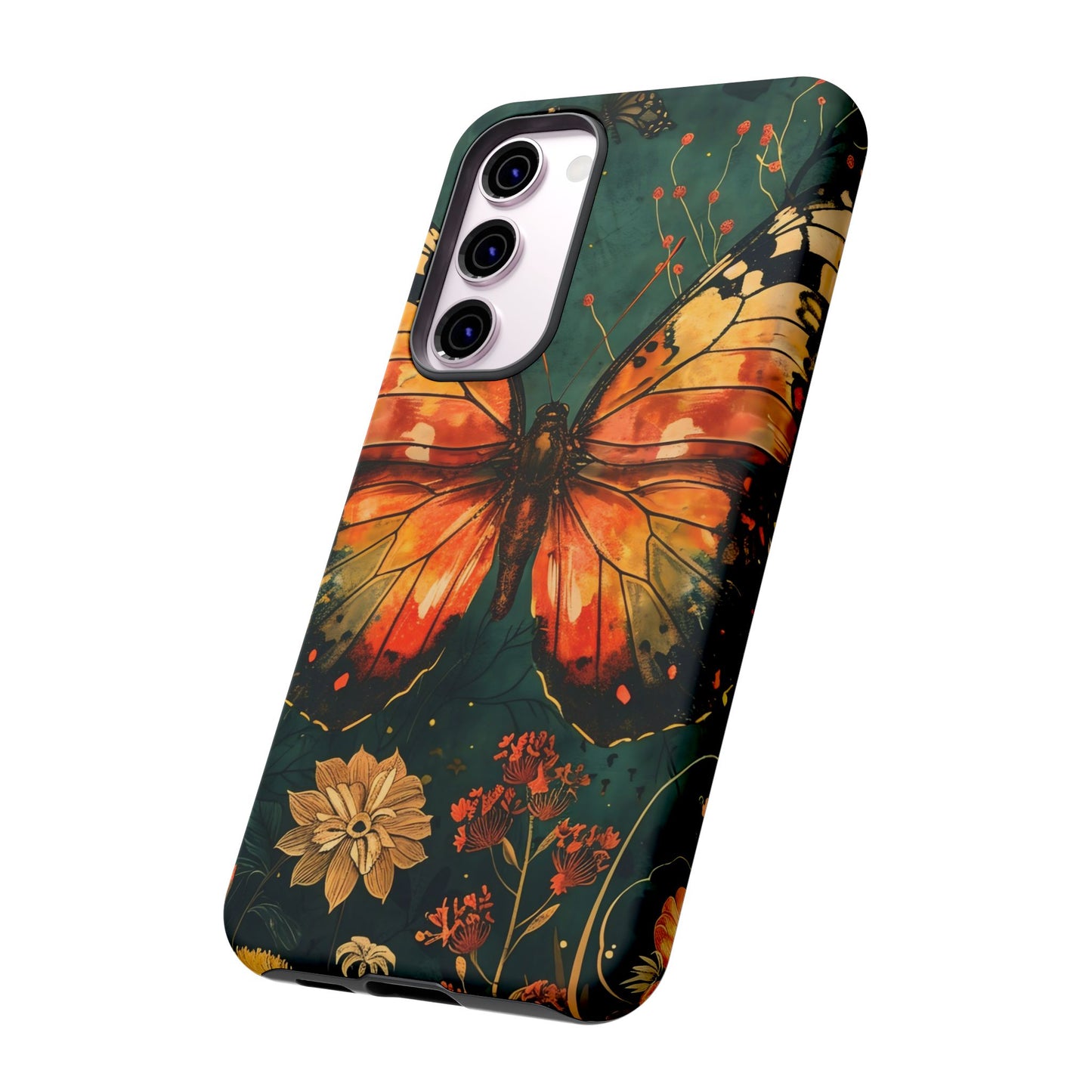 Butterfly Phone Case – Tough Cases for Nature Lovers, Floral Design, Butterfly Art, Unique Gift, Eco-Friendly Protection