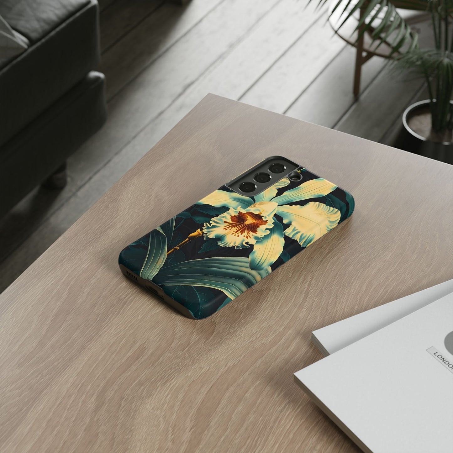 Floral Phone Case - Tough Cases with Orchid Design, Durable Smartphone Cover for Nature Lovers, Floral Gift for Her, Botanical [...]