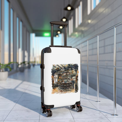 Cozy British Pub Sketch  Suitcase