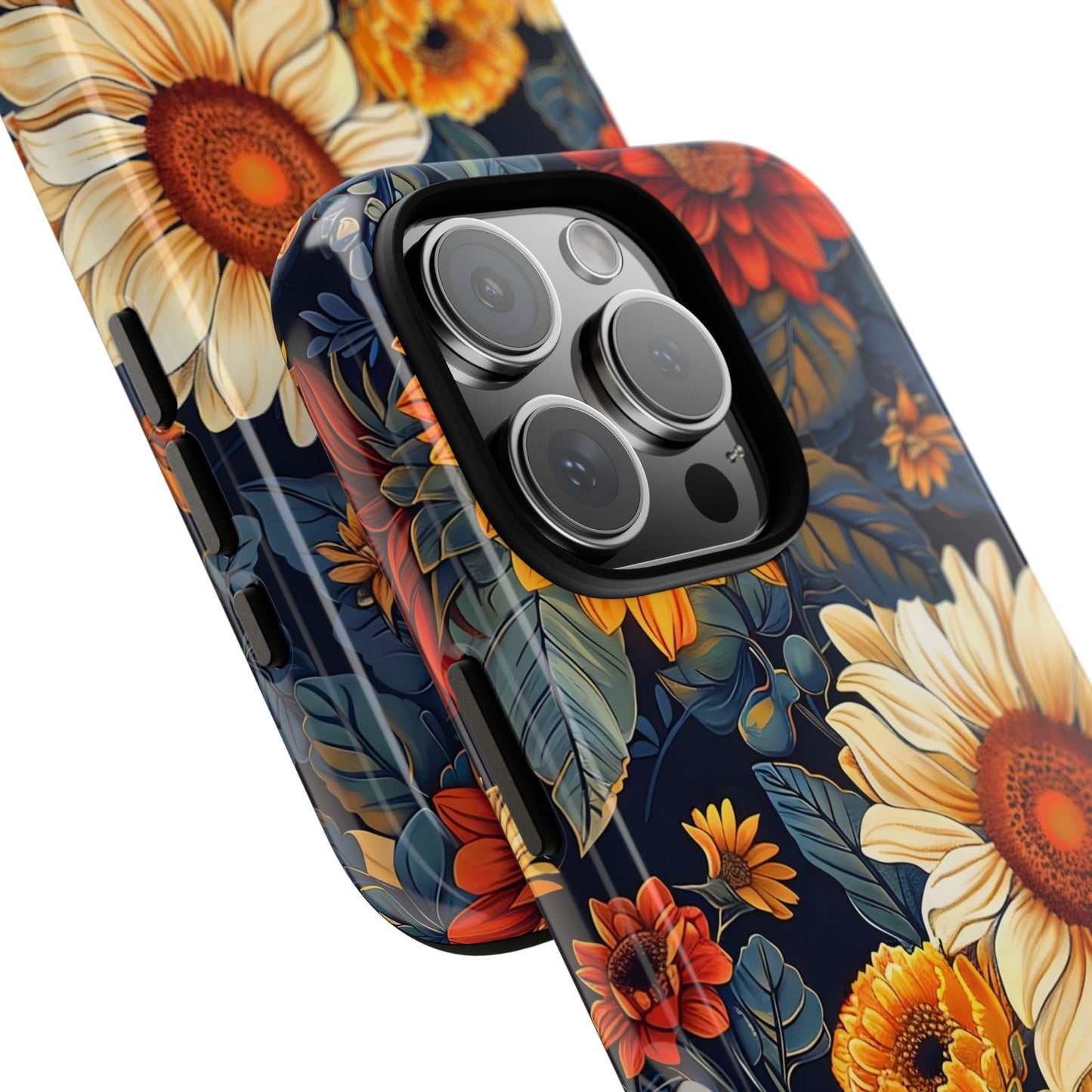 Floral Tough Phone Case | Sunflower Design, iPhone Cover, Protective Case, Gifts for Her, Floral Phone Accessory