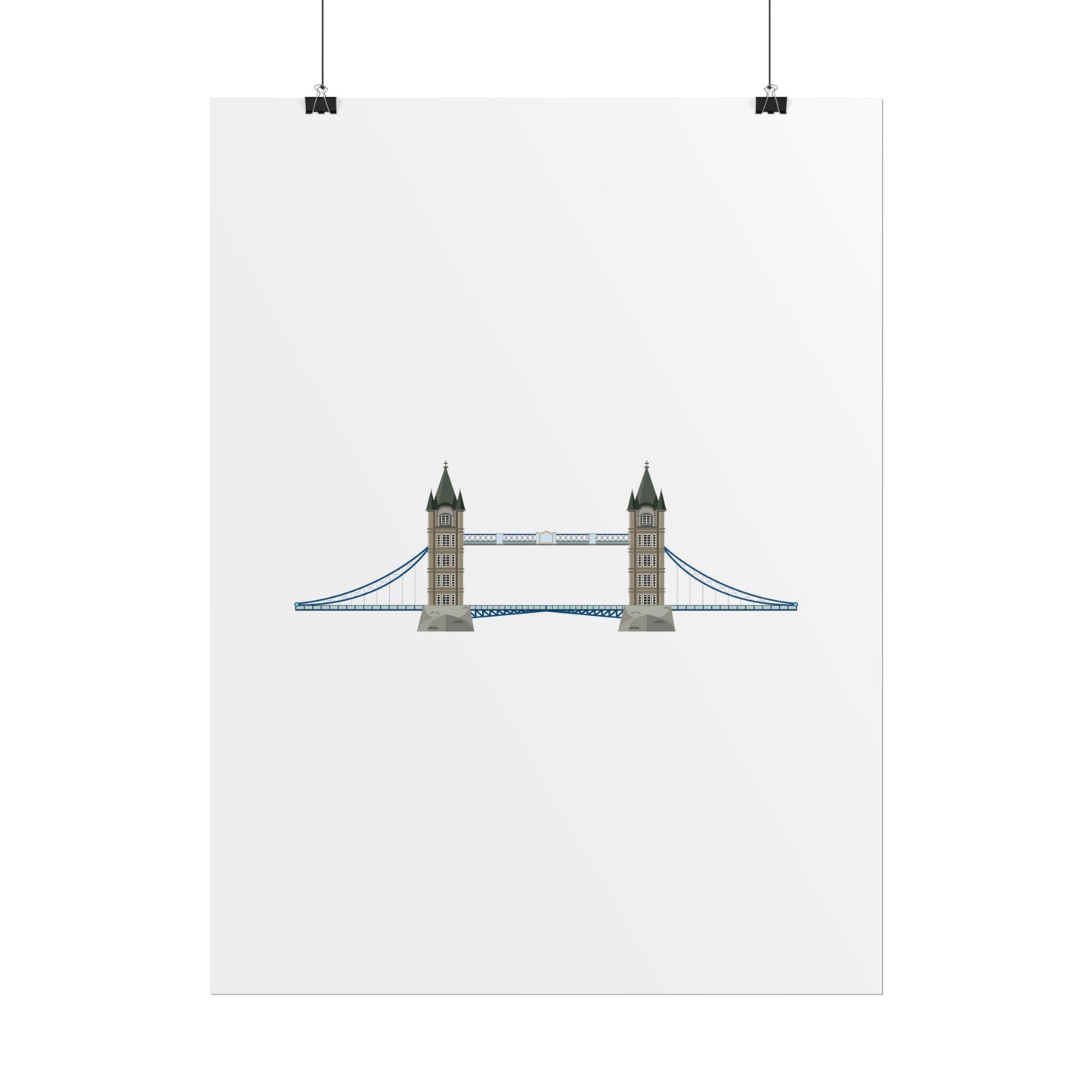 Tower Bridge Rolled Poster, London City Decor, Wall Art, Gift for Travelers, Home Aesthetic, UK Wall Art