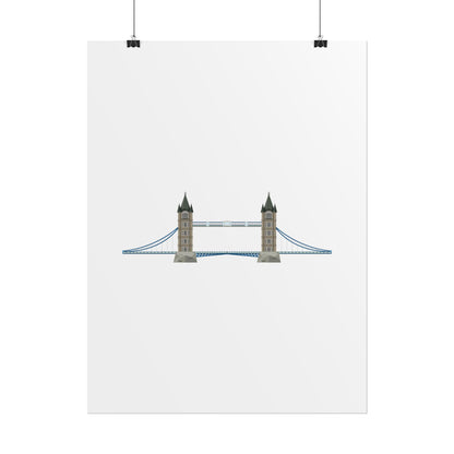 Tower Bridge Rolled Poster, London City Decor, Wall Art, Gift for Travelers, Home Aesthetic, UK Wall Art