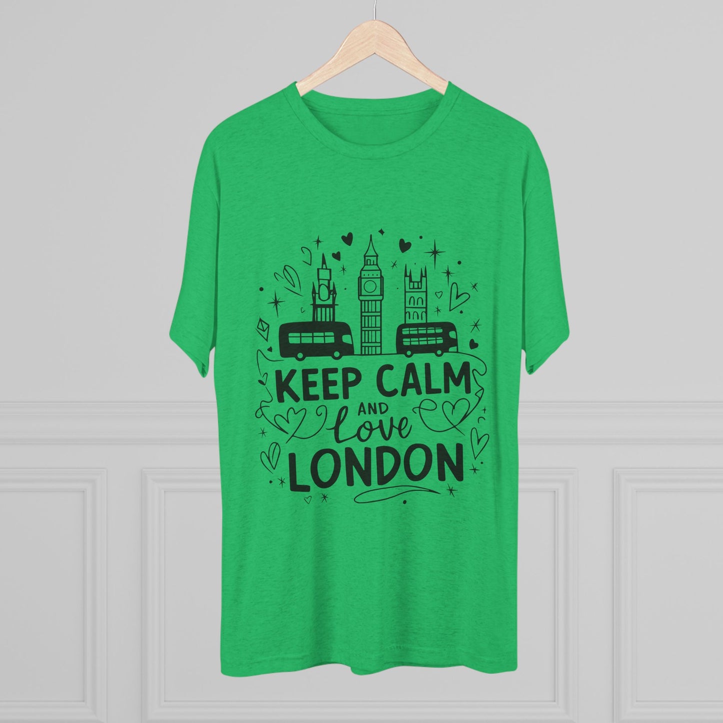 Keep Calm and Love London Unisex Tri-Blend Crew Tee