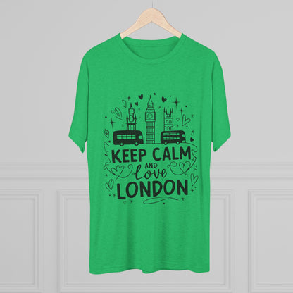 Keep Calm and Love London Unisex Tri-Blend Crew Tee