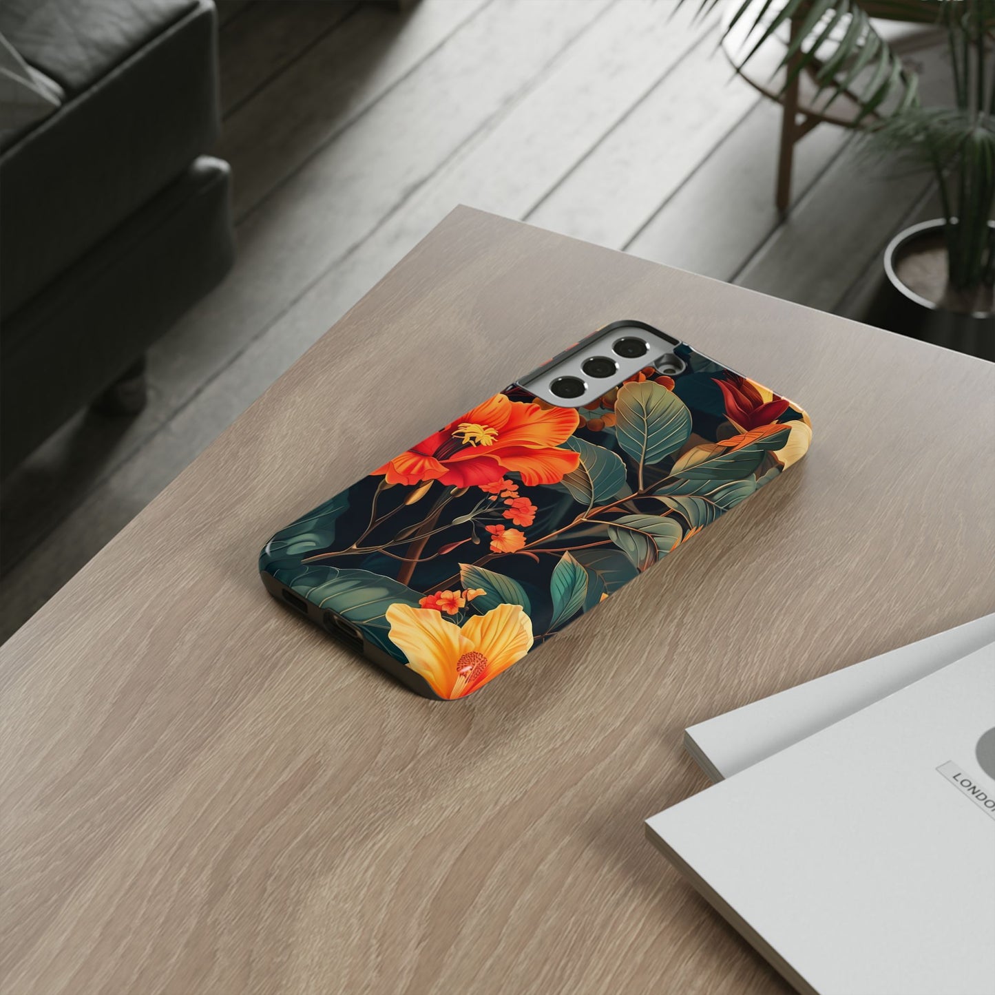 Tough Floral Phone Case | Tropical Vibe, Gift for Nature Lovers, Summer Beach Accessory, Floral Pattern, Trendy Phone Accessories