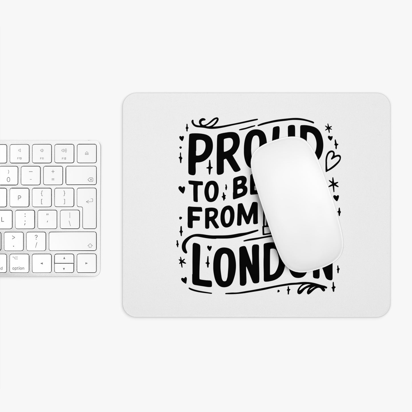 Proud to be From London Mouse Pad, London Gift, British Office Decor, Travel Souvenir, Computer Accessory, Home Workspace