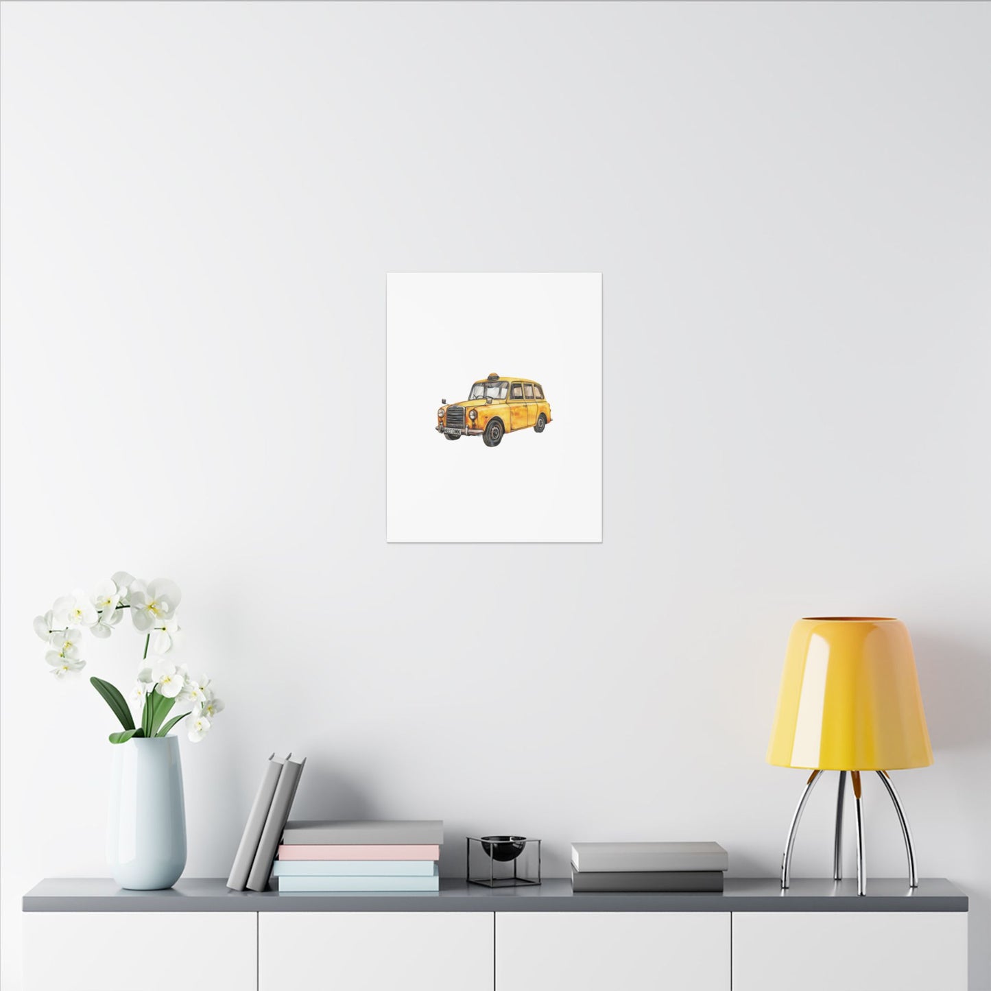 Vintage Taxi Matte Canvas, Stretched, 0.75" (Multi-Size)