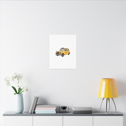 Vintage Taxi Matte Canvas, Stretched, 0.75" (Multi-Size)