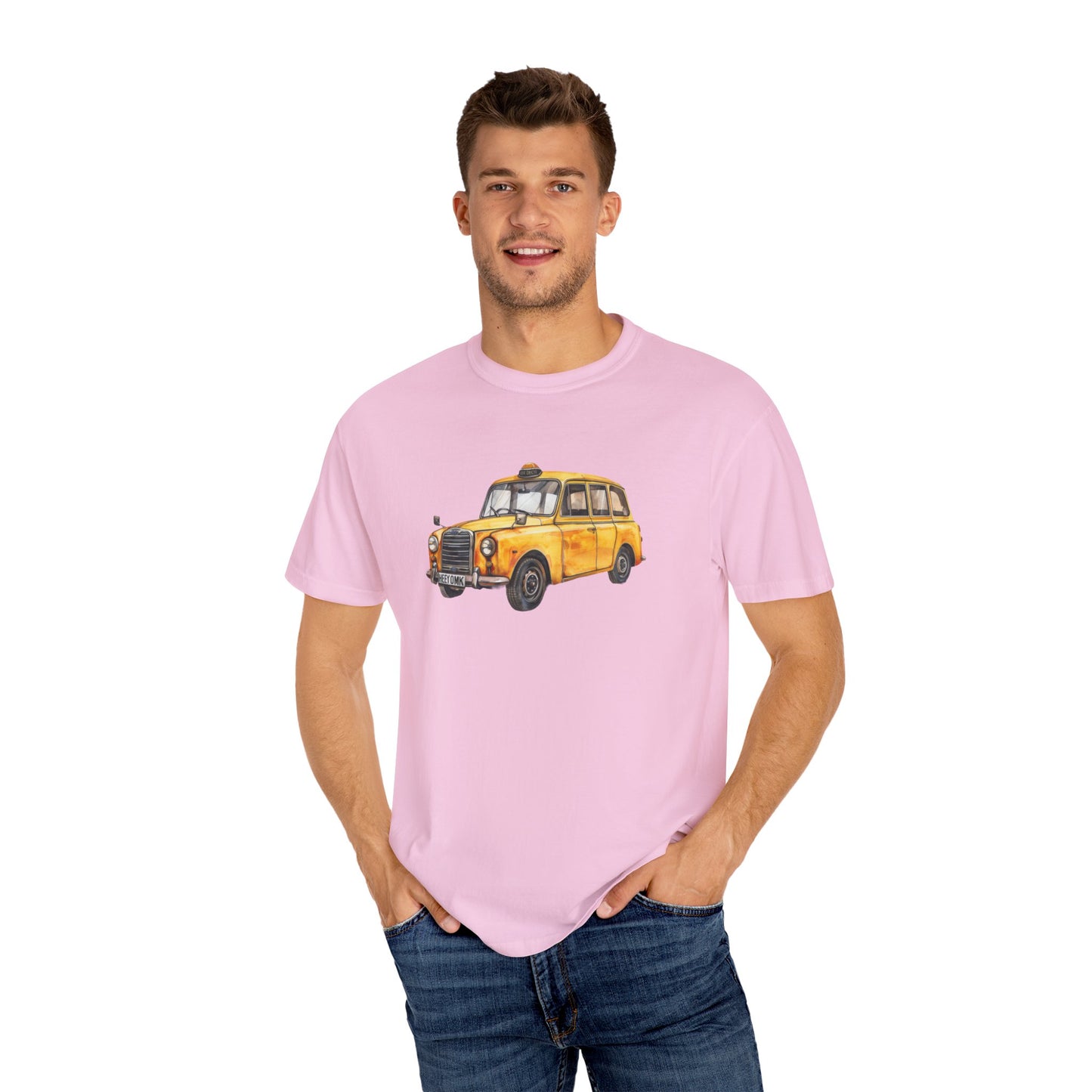Unisex Garment-Dyed T-shirt - Elegant British Vintage Car