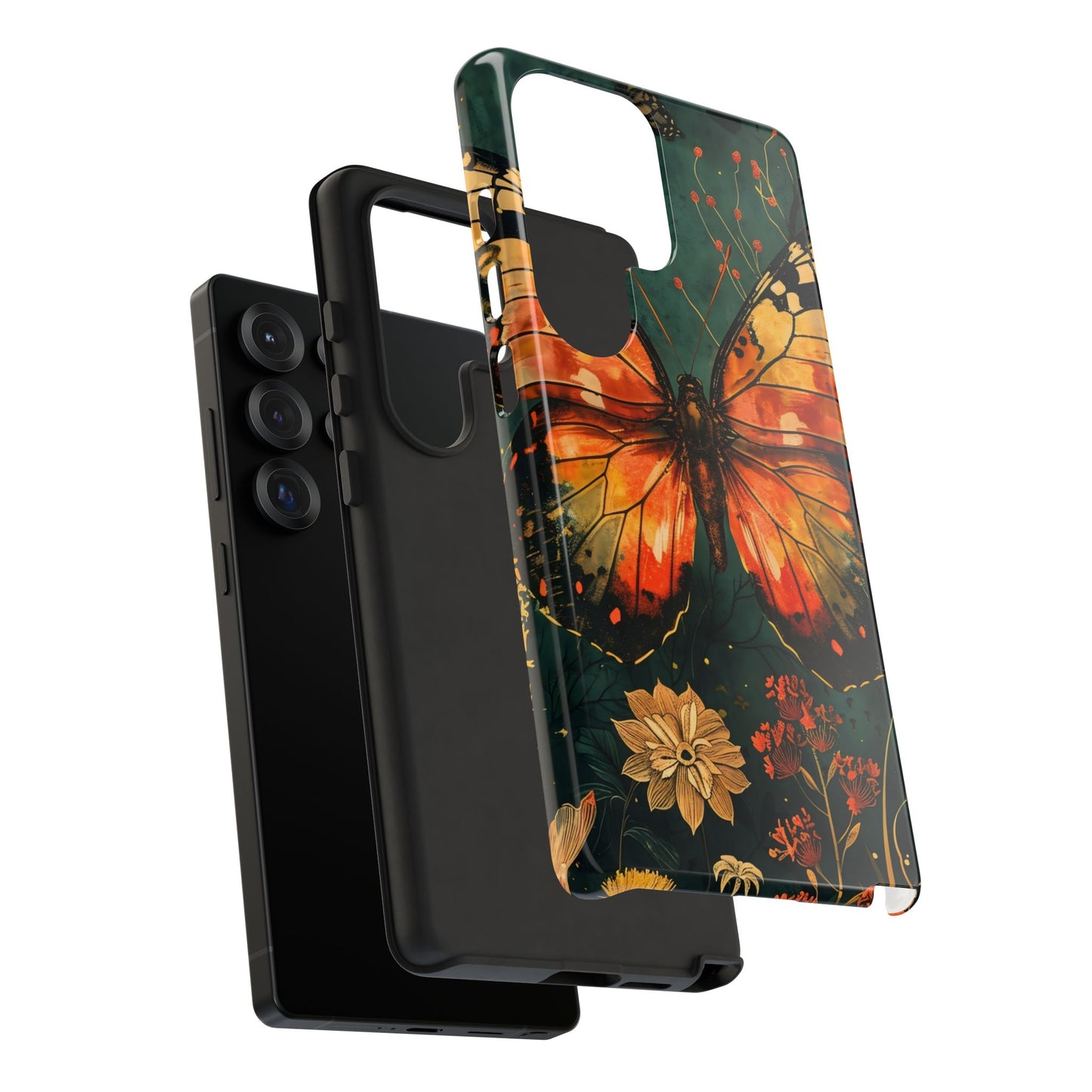 Butterfly Phone Case – Tough Cases for Nature Lovers, Floral Design, Butterfly Art, Unique Gift, Eco-Friendly Protection