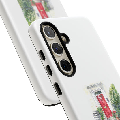 Artistic Phone Case - Charming Red Door Design for Stylish Protection