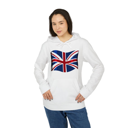 adidas Unisex Fleece Hoodie - Waving Proud - The Union Jack Flag
