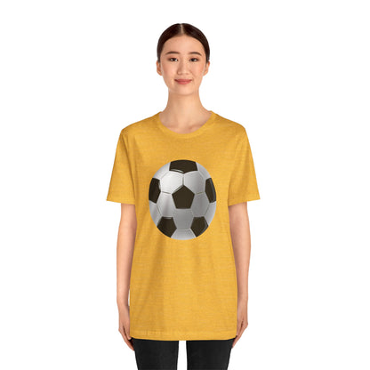 Unisex Jersey Short Sleeve Tee - Dynamic Football Design - Sports Passion and Energy