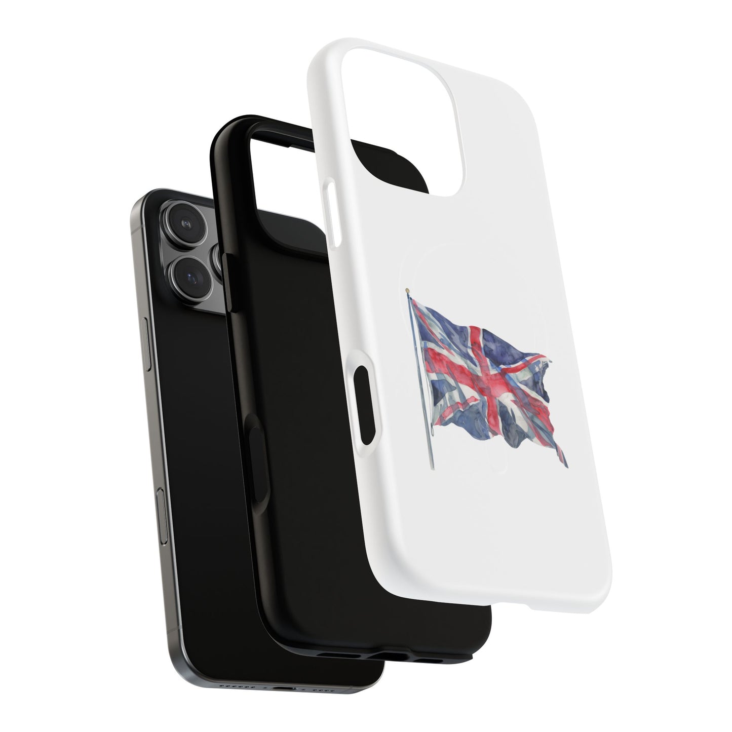 UK Flag Tough Magnetic Phone Case, Durable Phone Cover, Custom MagSafe Compatible, Gifts for Travelers, British Flag Mac Case